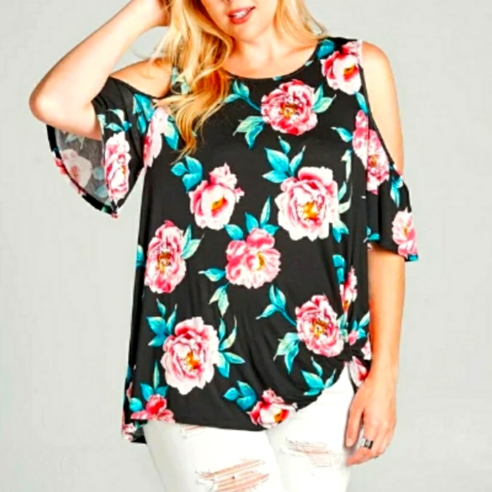 Plus size floral top